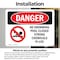 Signmission No Swimming Pool Closed Chemicals In Use Danger Sign, Vinyl Decal, 10in W x 7in L, 2PK OS-2PACK-DS-D-710-L-1627 - alternate 6